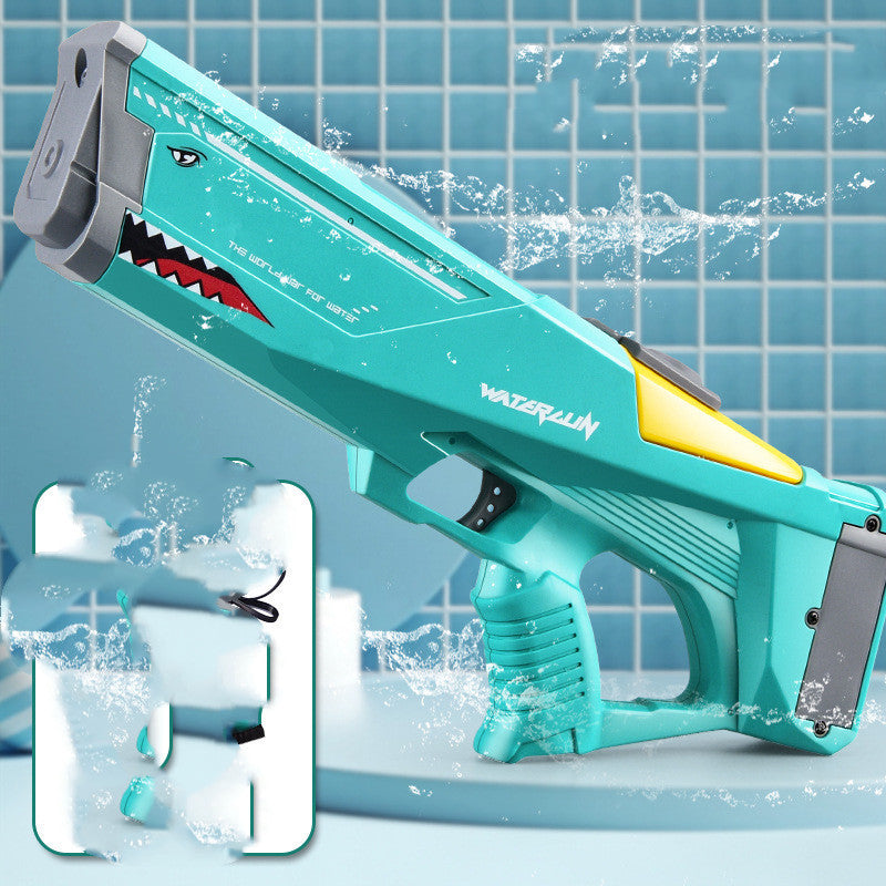 Merry & Bright Automatic Electric Shark Water Gun – High-Pressure Outdoor Summer Toy