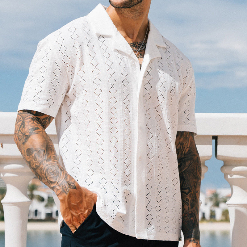 Merry & Bright Hollow Shirt Men's Casual Top