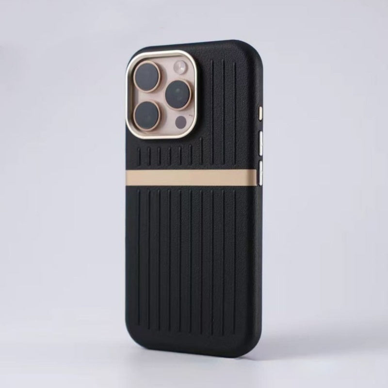 Merry & Bright Corrugated MagSafe iPhone Case Business Leather Phone Case