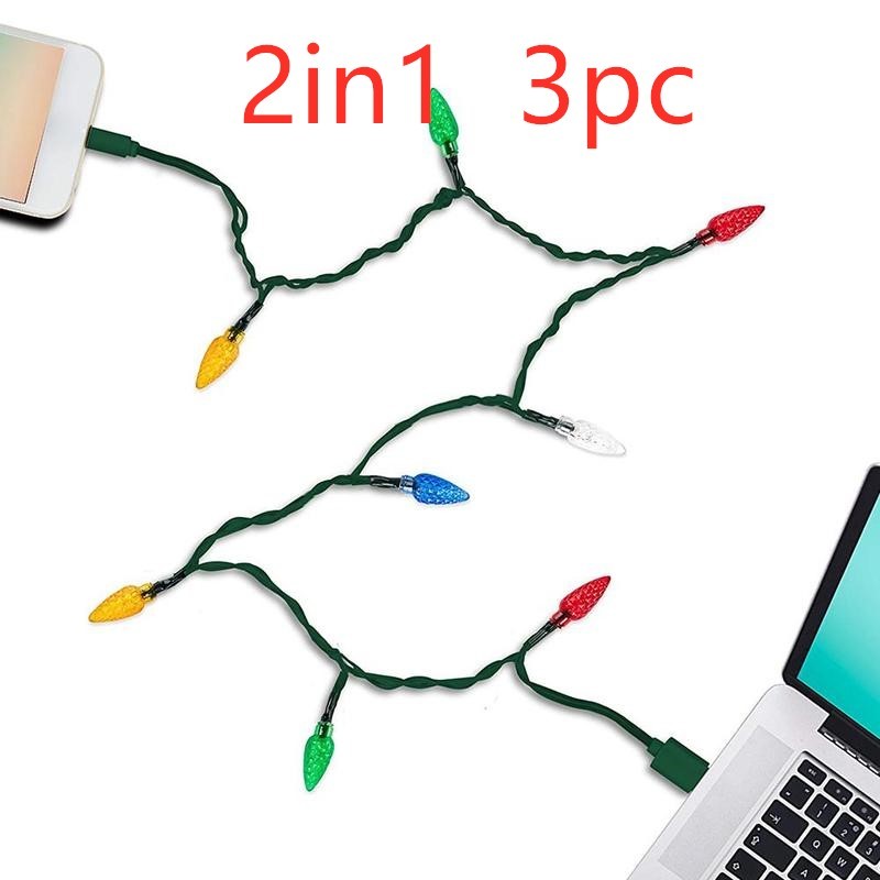 Merry Christmas Light Led Usb Charging Cable USB C