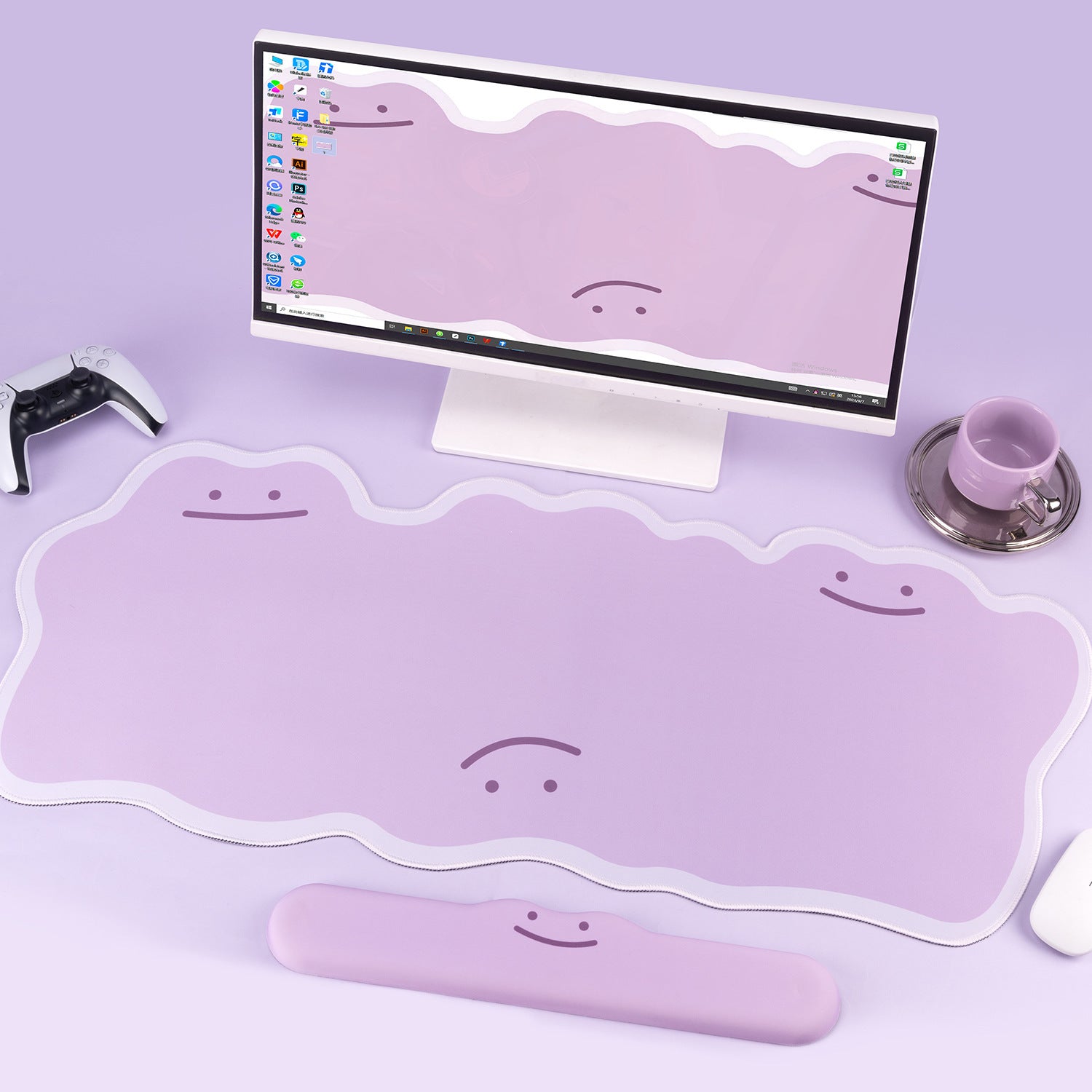 Merry & Bright Mouse Pad Extra Large Desk Pad Office Computer Pad