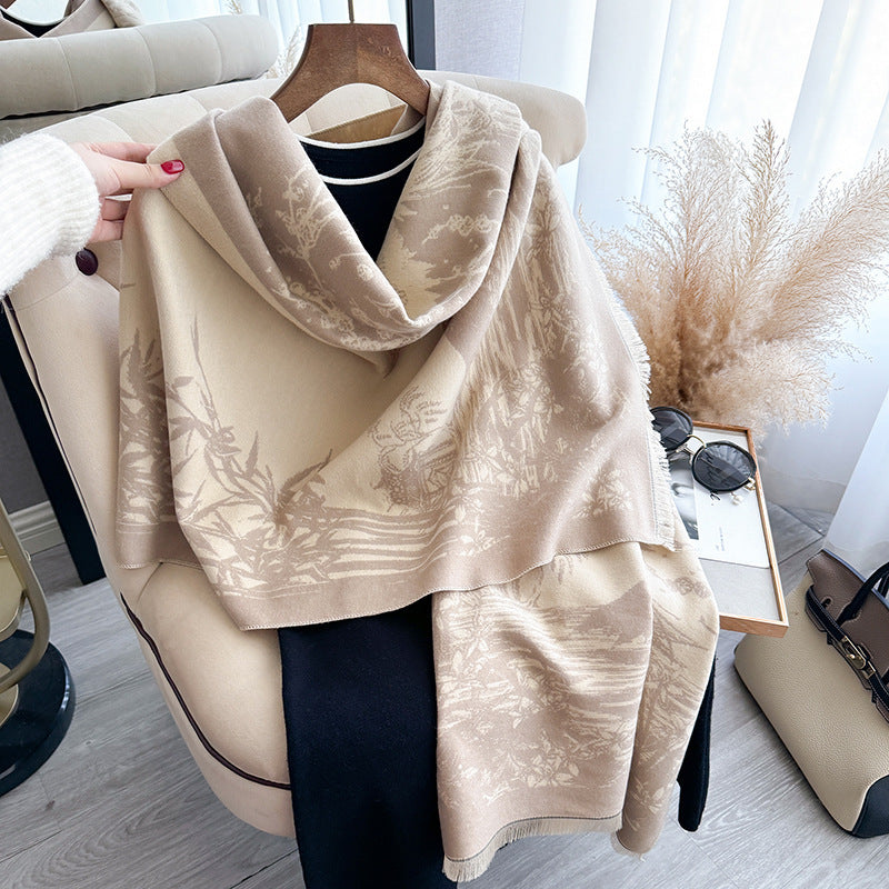 Merry & Bright Women's All-match Ink Color Scarf Shawl