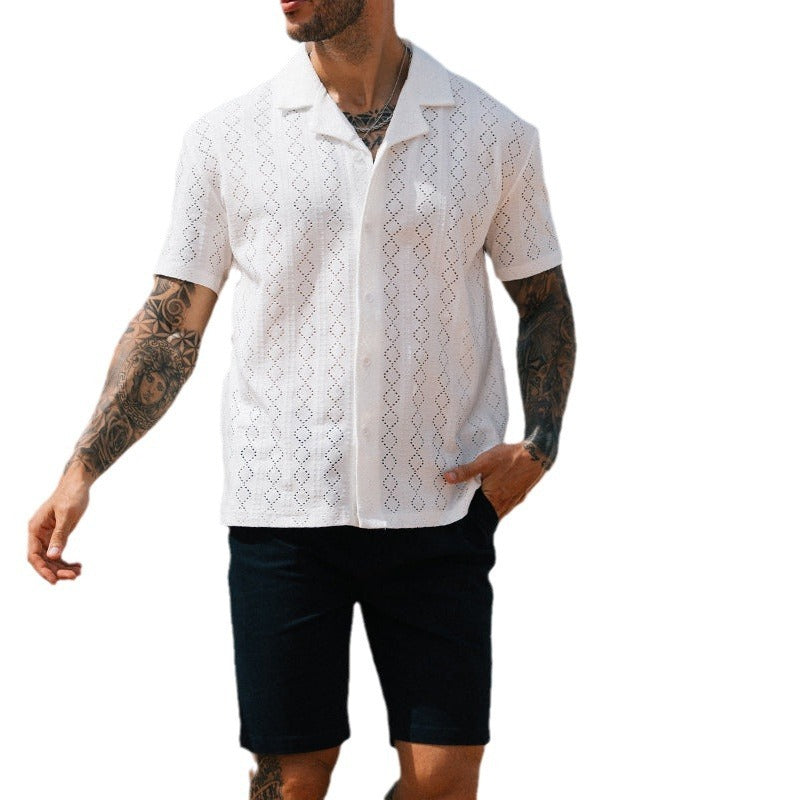 Merry & Bright Hollow Shirt Men's Casual Top