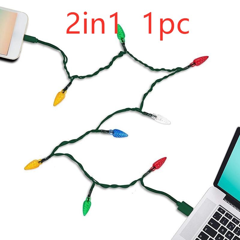 Merry Christmas Light Led Usb Charging Cable USB C