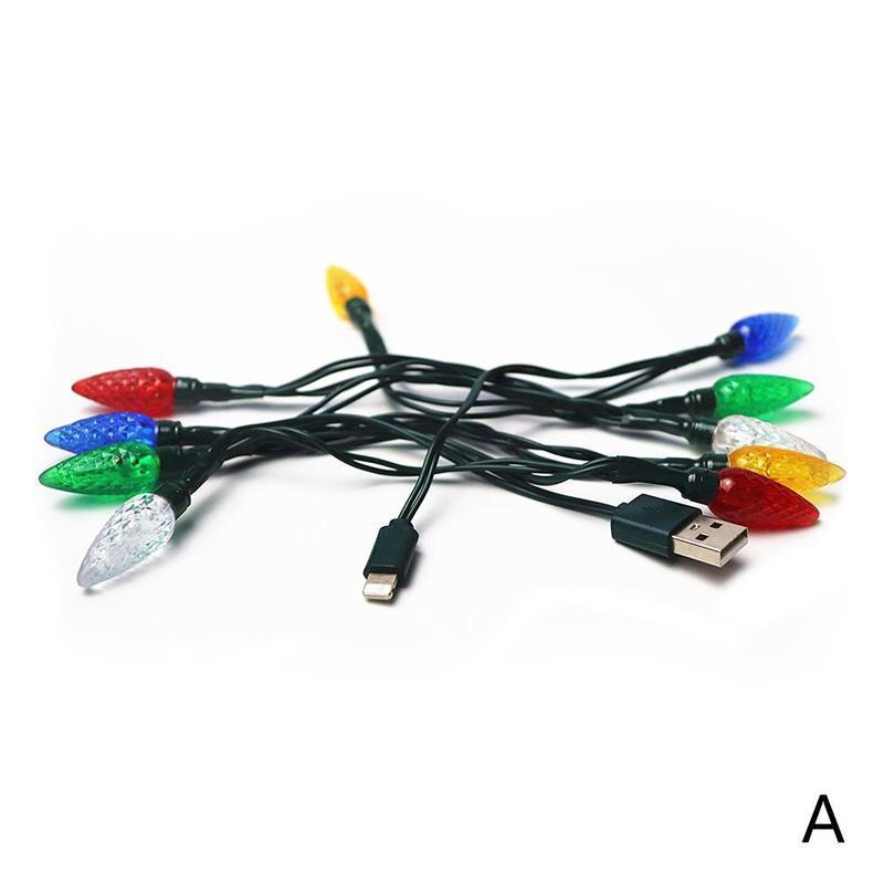 Merry Christmas Light Led Usb Charging Cable USB C