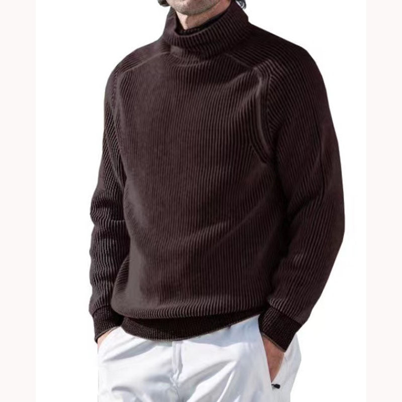 Merry & Bright Men's Wool High Collar Warm Sweater