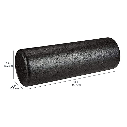 Merry & Bright Foam Roller for Exercise and Recovery, 18 Inches, Black