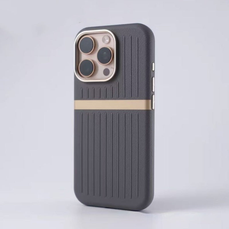 Merry & Bright Corrugated MagSafe iPhone Case Business Leather Phone Case