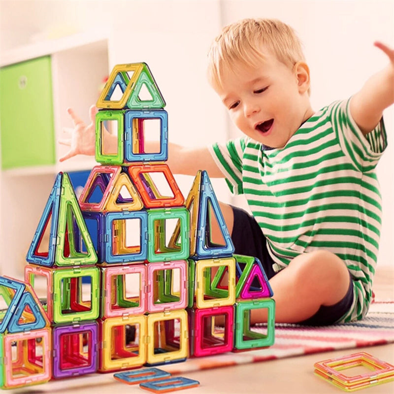 Merry & Bright Magnetic Building Blocks – DIY Construction Set for Kids