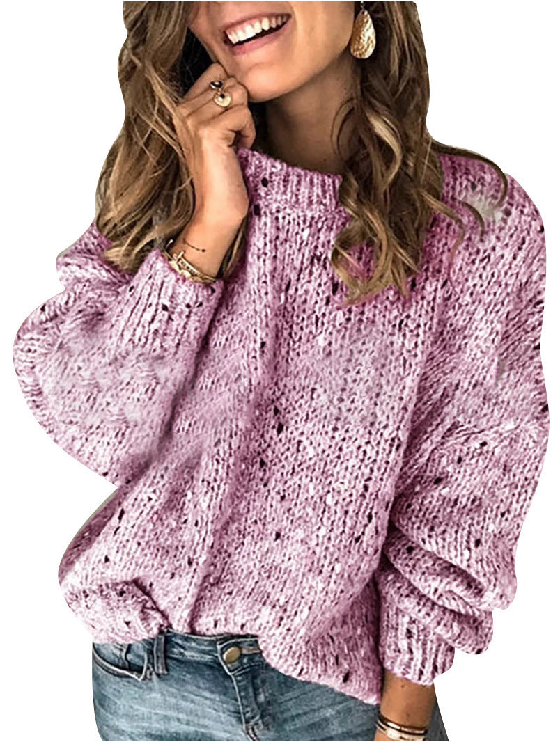 Merry & Bright Winter Polka Dot Pullover Sweater