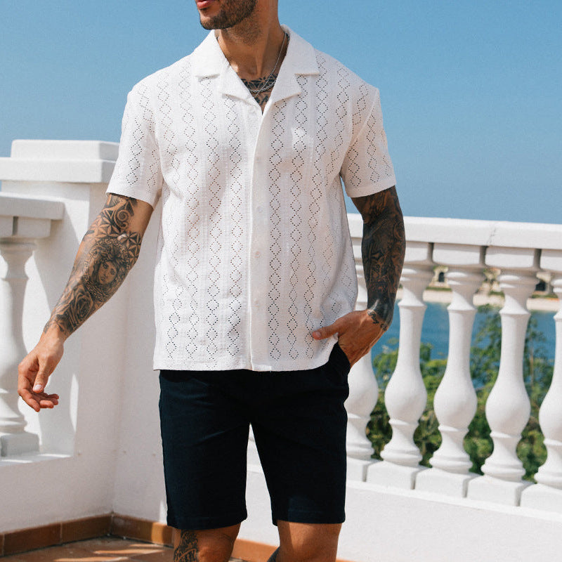 Merry & Bright Hollow Shirt Men's Casual Top