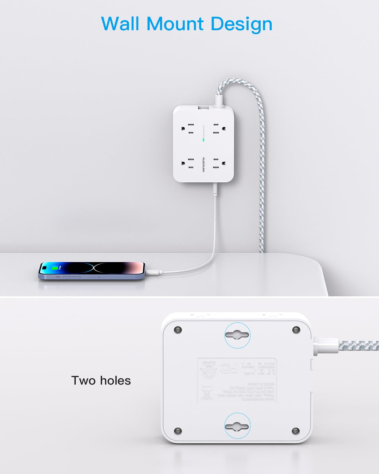 Merry & Bright Surge Protector Power Strip