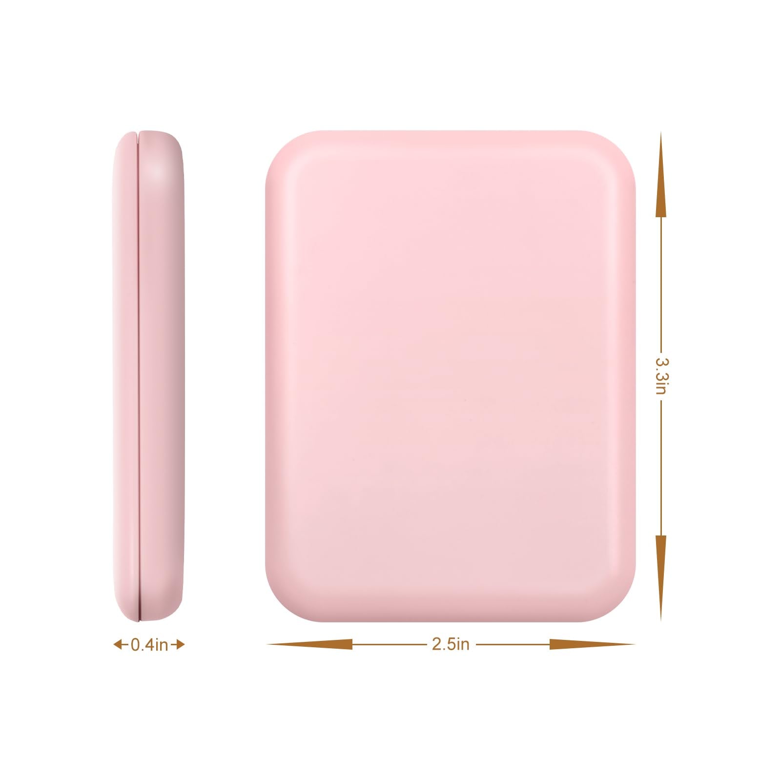 Merry & Bright LED Travel Mirror – Compact Pink Makeup Mirror with 8 Lights