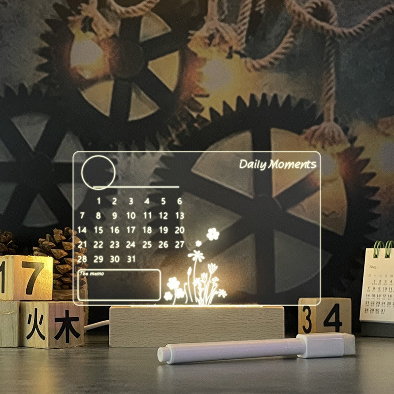 Merry & Bright Creative Note Board Creative Led Night Light USB Message Board Holiday Light With Pen Gift For Children Girlfriend Decoration Night Lamp