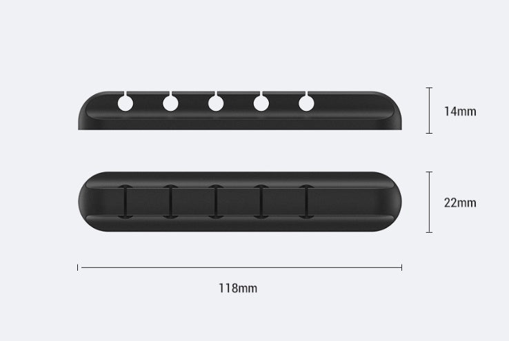 Merry & Bright Silicone USB Cable Winder Desktop Cable Organizer Management Multipurpose Clips Cables