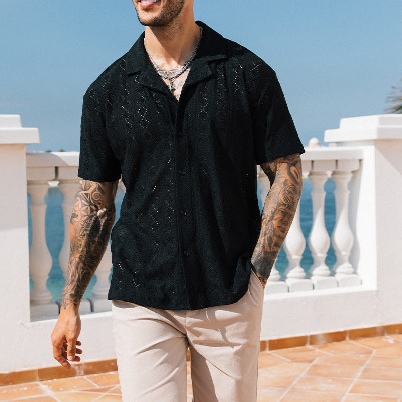 Merry & Bright Hollow Shirt Men's Casual Top
