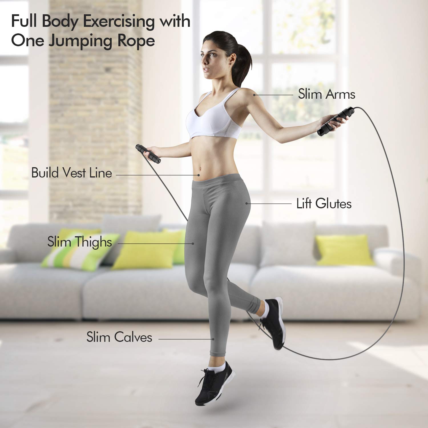 Merry & Bright Jump Rope Tangle Free Speed Rope