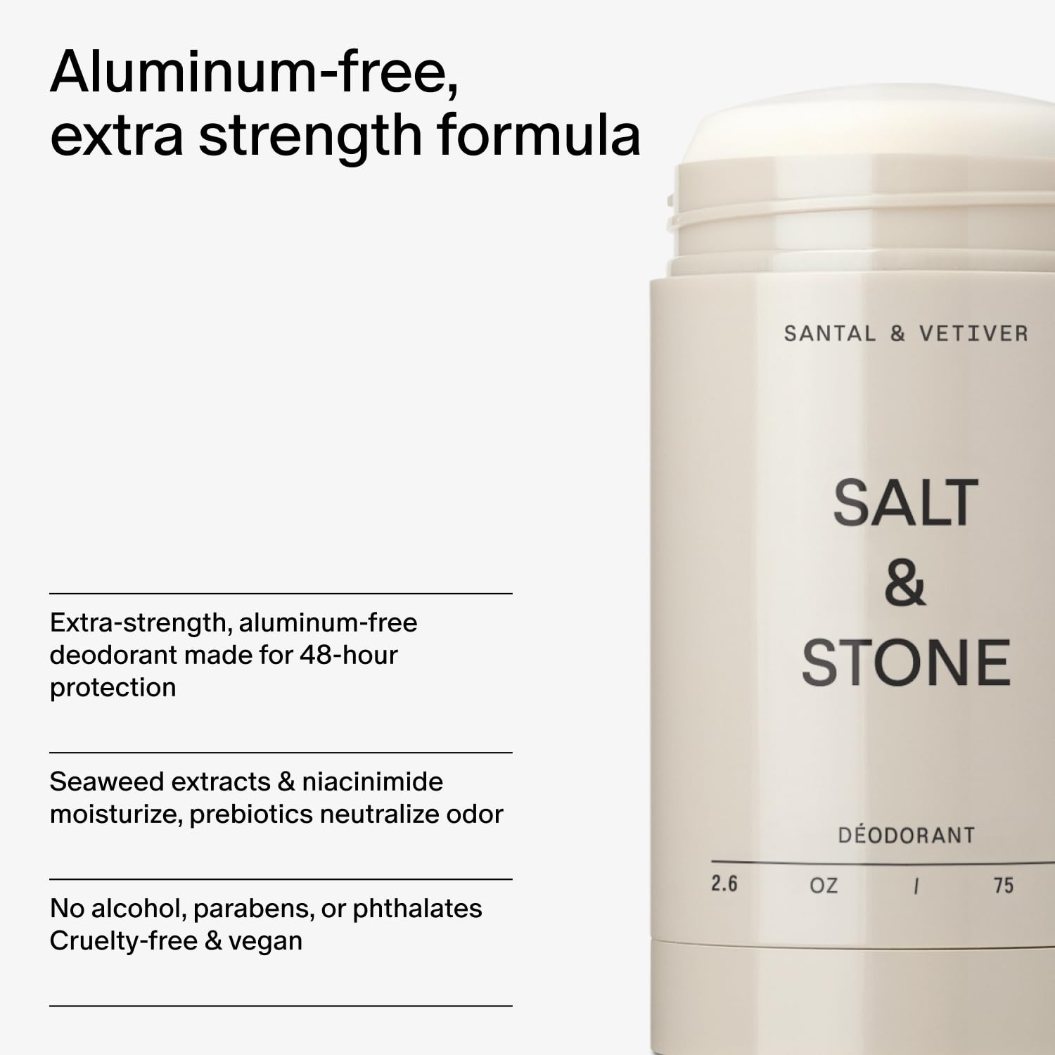 Merry & Bright SALT & STONE Aluminum Free Deodoran