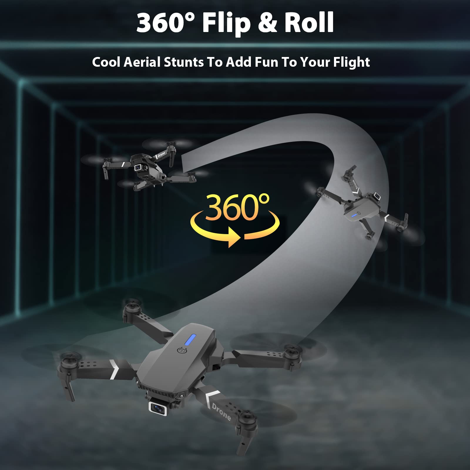 Merry & Bright: 1080P HD Foldable Drone – Dual Battery, Live Video & Carrying Case