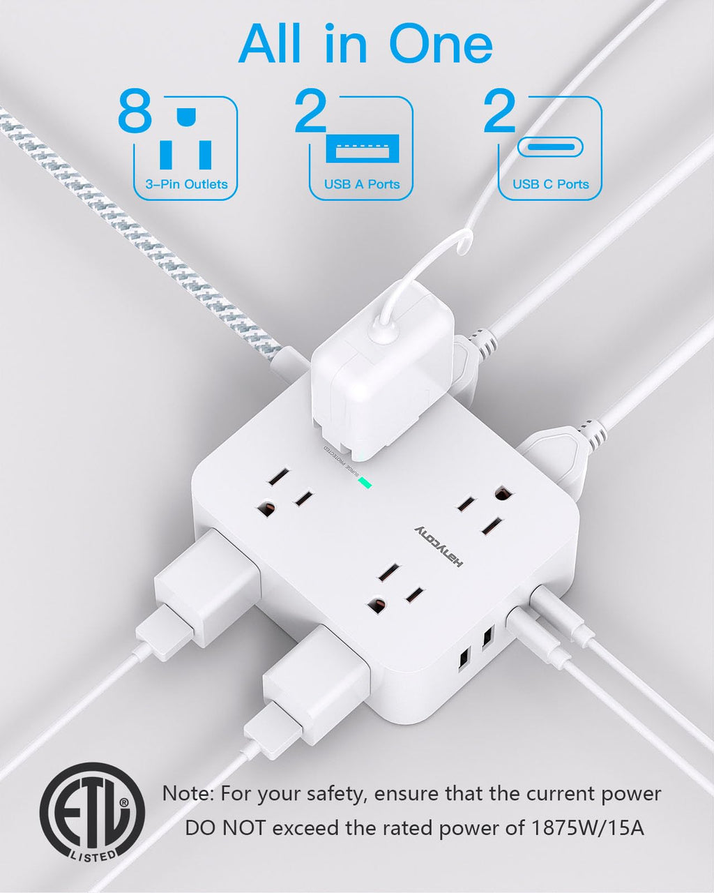 Merry & Bright Surge Protector Power Strip