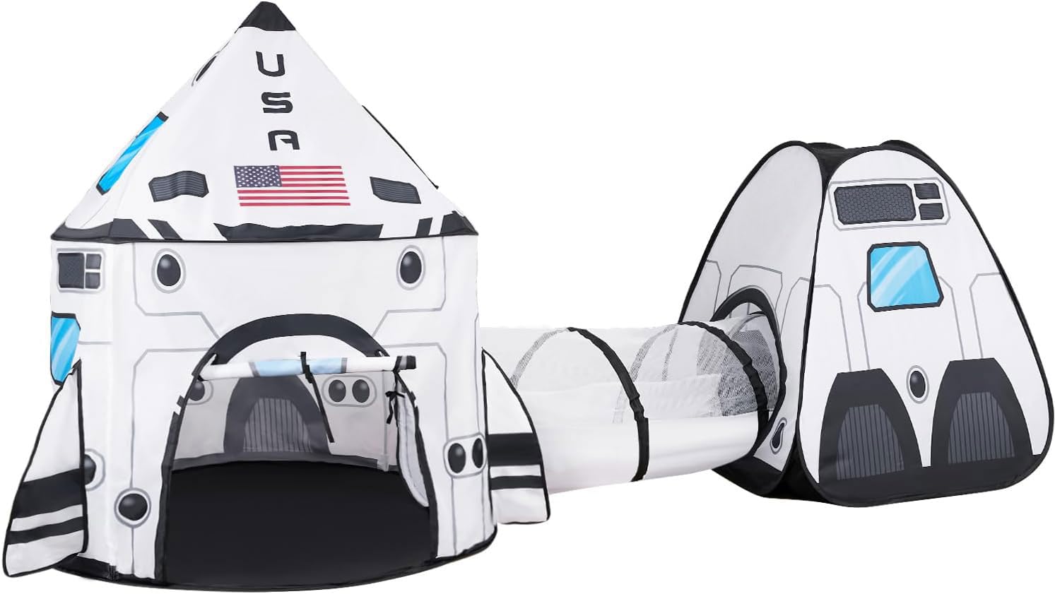 Merry and Bright Kids White Space Play Tent & Tunnel Set