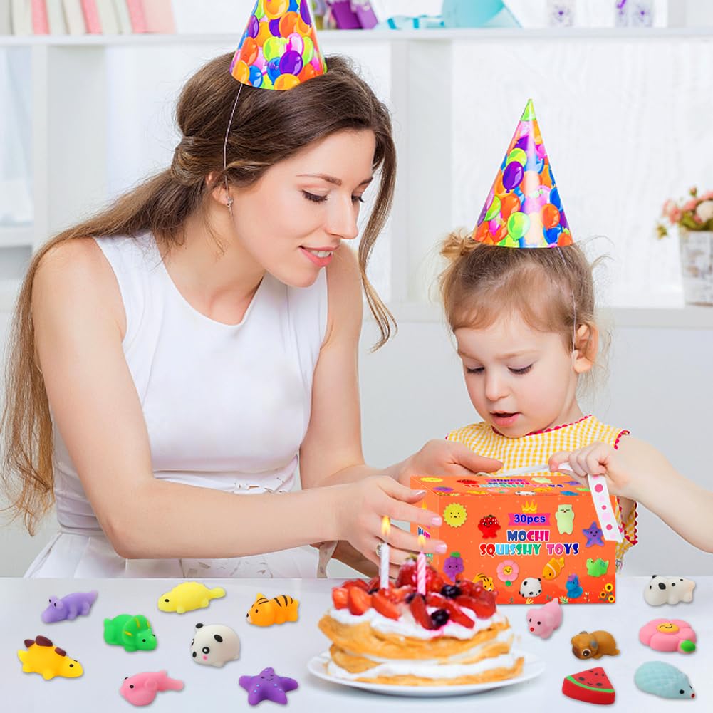 Merry and Bright Mantyplay 30-Piece Kawaii Squishy Toy Set – Fun Sensory Toys for Kids