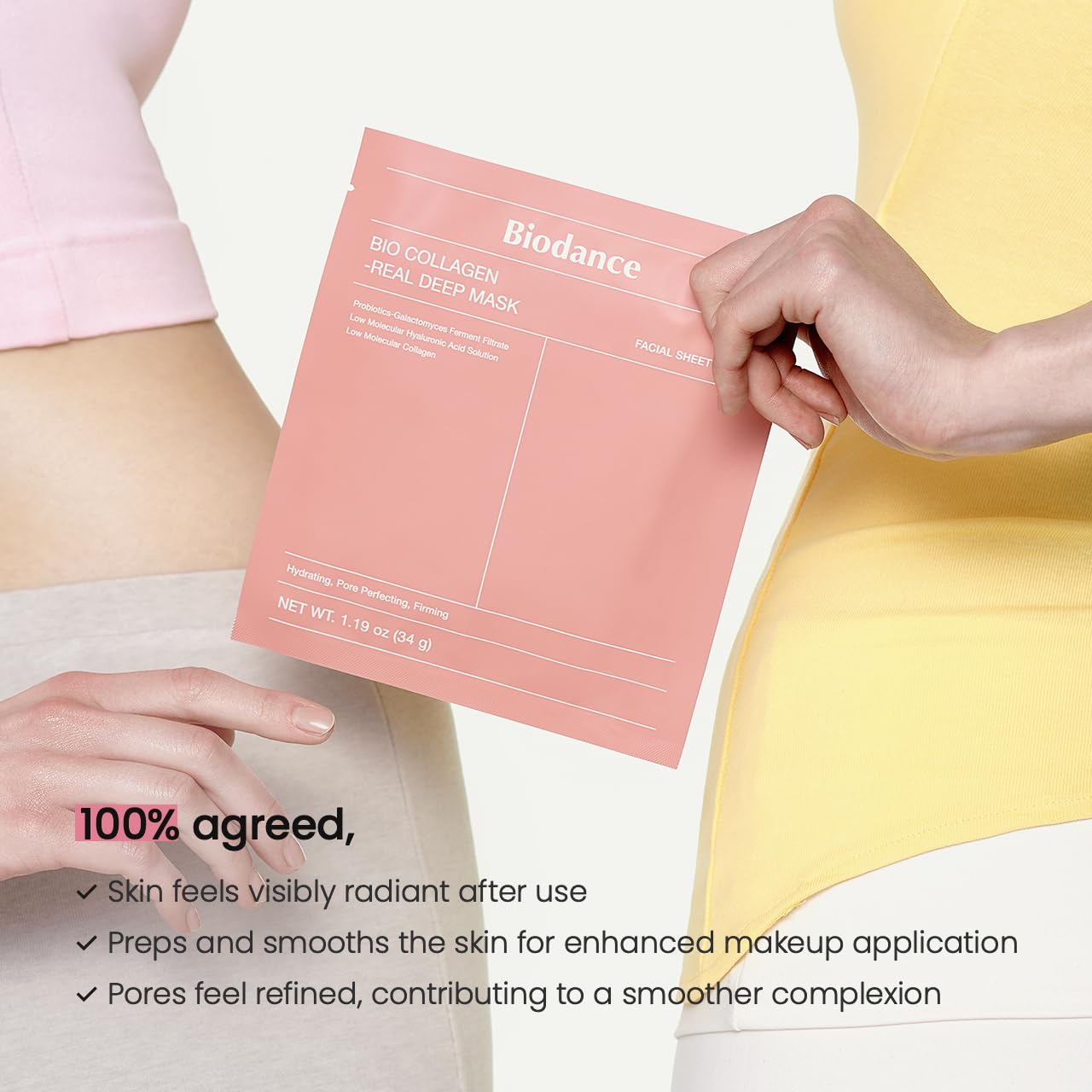 Merry & Bright  Bio-Collagen Real Deep Mask 4 Pack