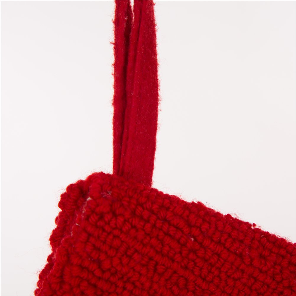 Merry & Bright 18" Green Knit Christmas Stocking – Soft Holiday Decoration & Gift Holder