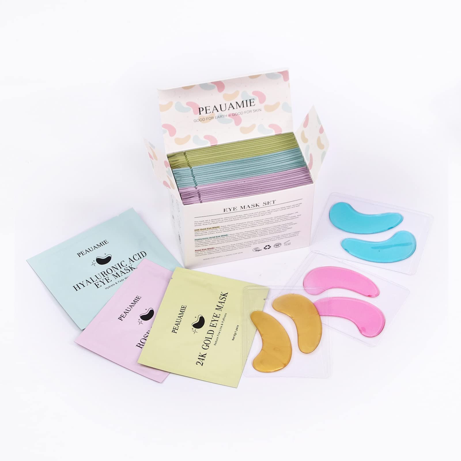 Merry & Bright Under Eye Patches Gold and Hyaluronic Acid for puffy eyes