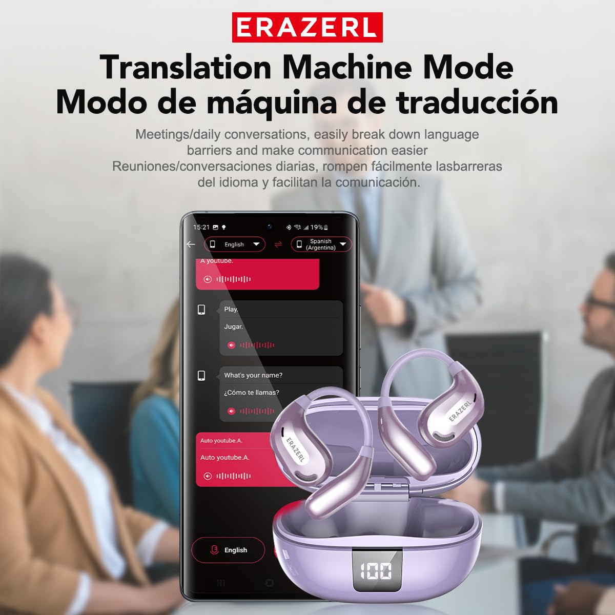 Merry & Bright AI Translation Earbuds – Real-Time Language Translation