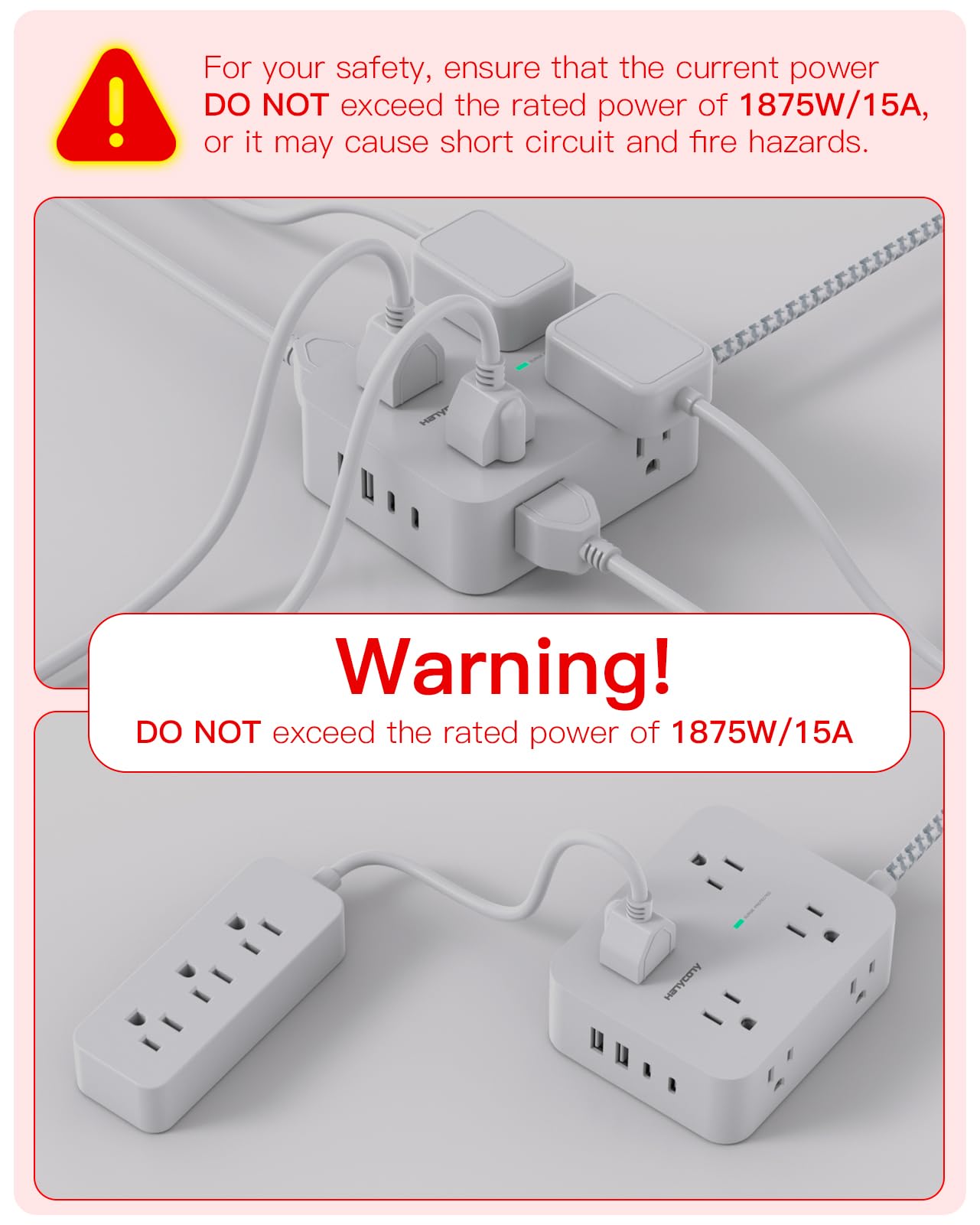 Merry & Bright Surge Protector Power Strip