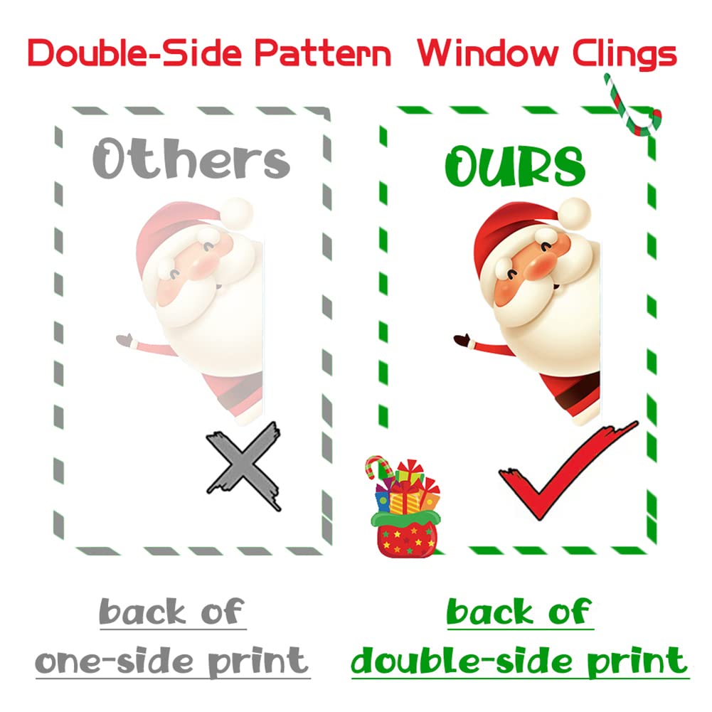 Merry & Bright  Christmas Window Clings – 82PCS