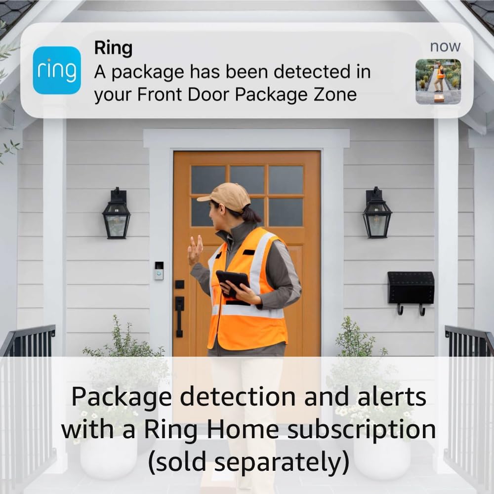 Merry & Bright Ring Battery Doorbell with Ring Chime