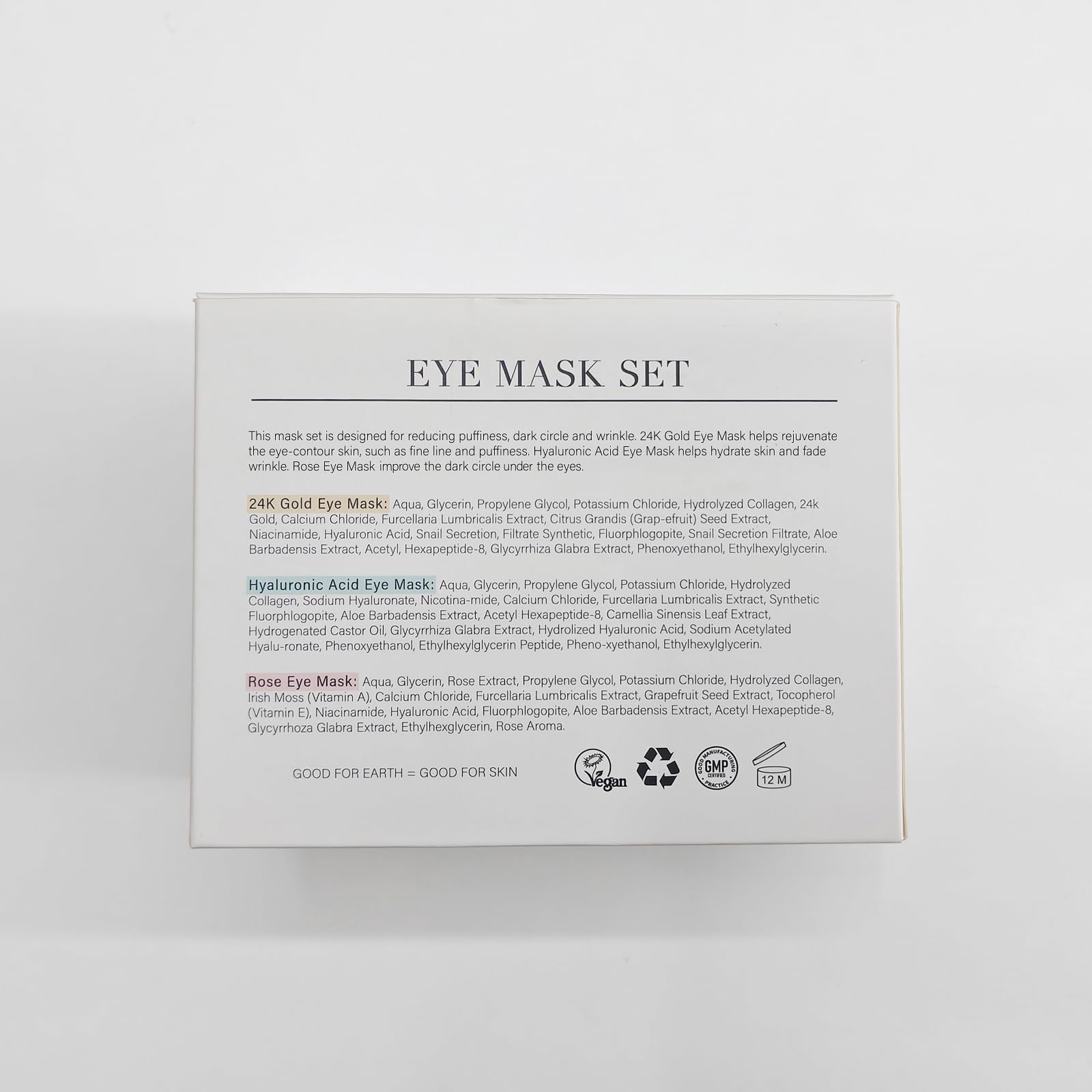 Merry & Bright Under Eye Patches Gold and Hyaluronic Acid for puffy eyes