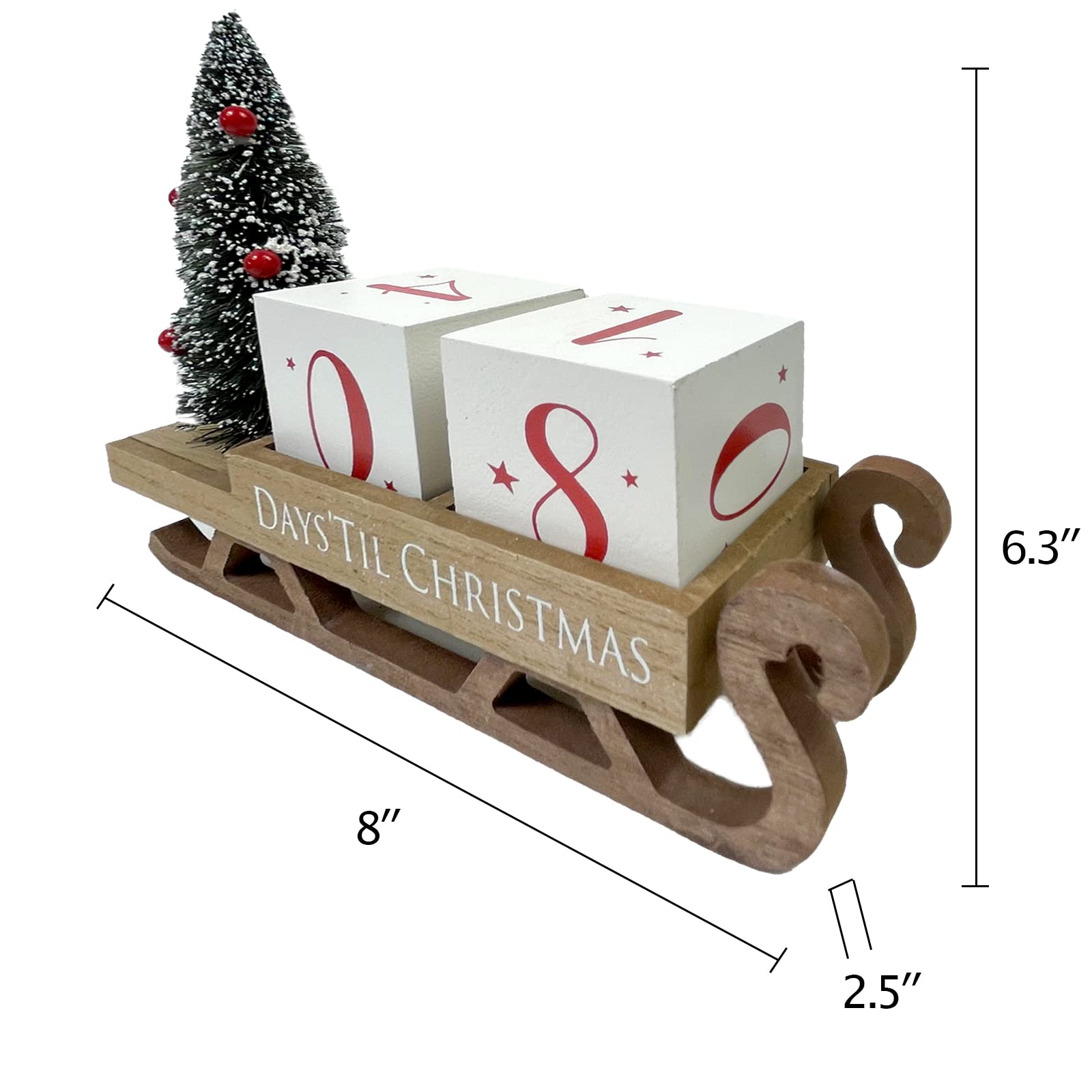Merry & Bright: Christmas Countdown Blocks – 3D Santa Sleigh Holiday Décor