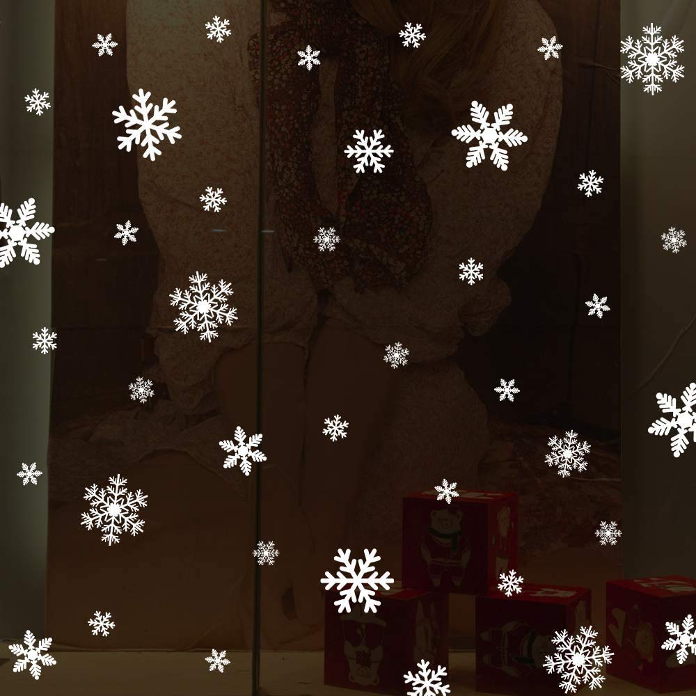 Merry & Bright –  Christmas Window Clings (135PCS Snowflakes)