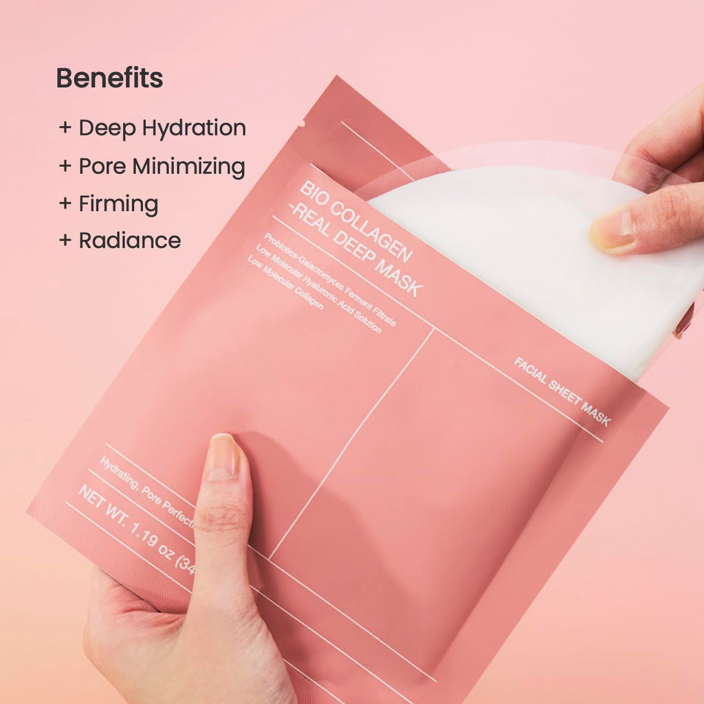 Merry & Bright  Bio-Collagen Real Deep Mask 4 Pack