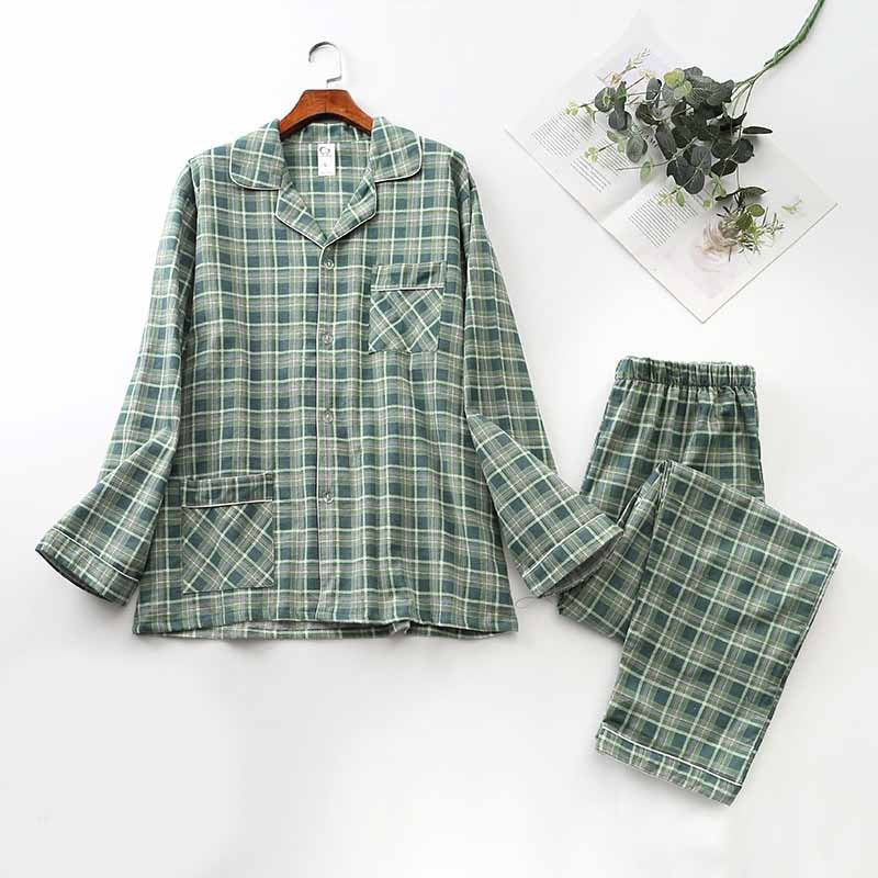 Merry & Bright Men’s Cotton Cardigan Pajama Set