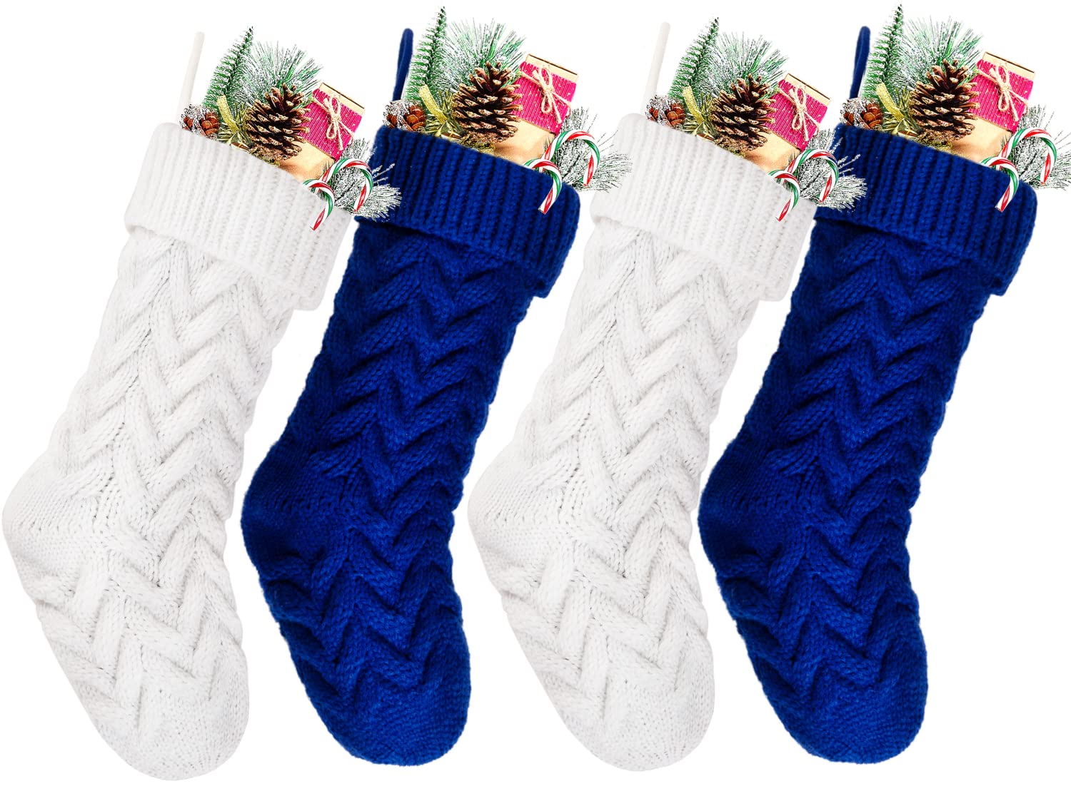 Merry & Bright Christmas Stockings 6 Pack