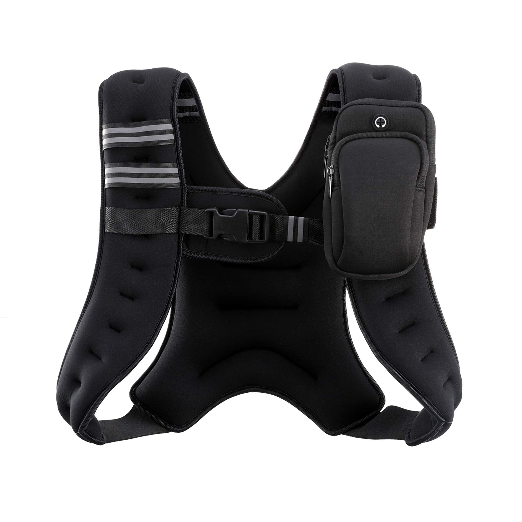 Merry & Bright 12lb Adjustable Weighted Vest – Black