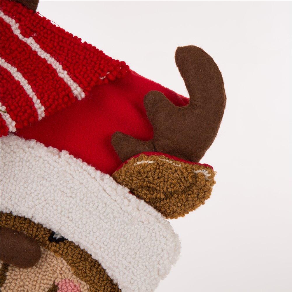 Merry & Bright 18" Green Knit Christmas Stocking – Soft Holiday Decoration & Gift Holder