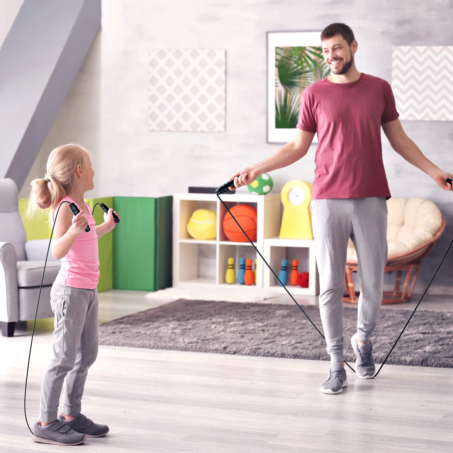 Merry & Bright Jump Rope Tangle Free Speed Rope