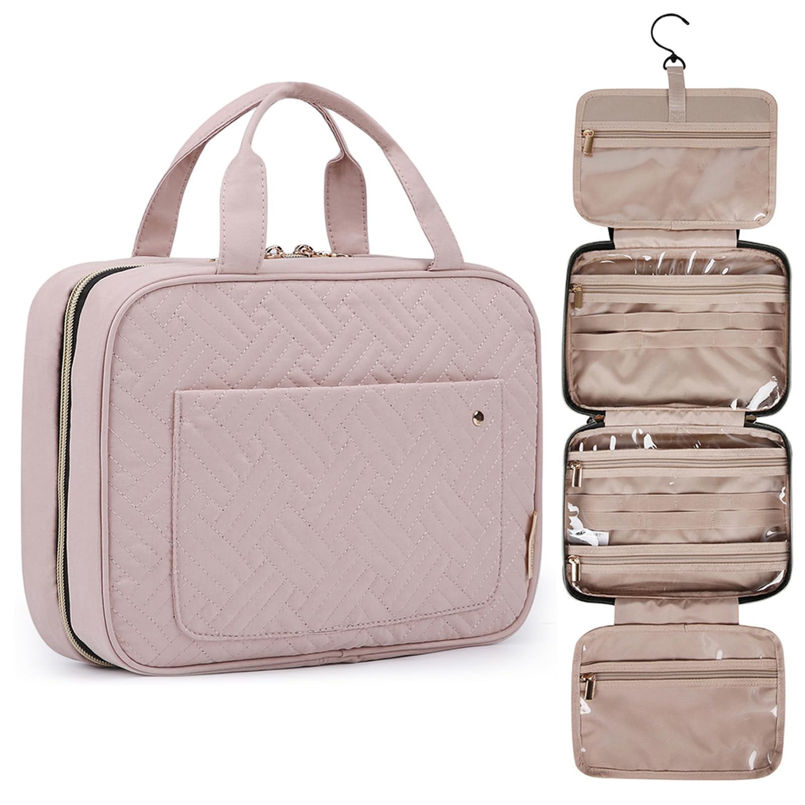 Merry & Bright Travel Toiletry Bag – Large Capacity Hanging Organizer