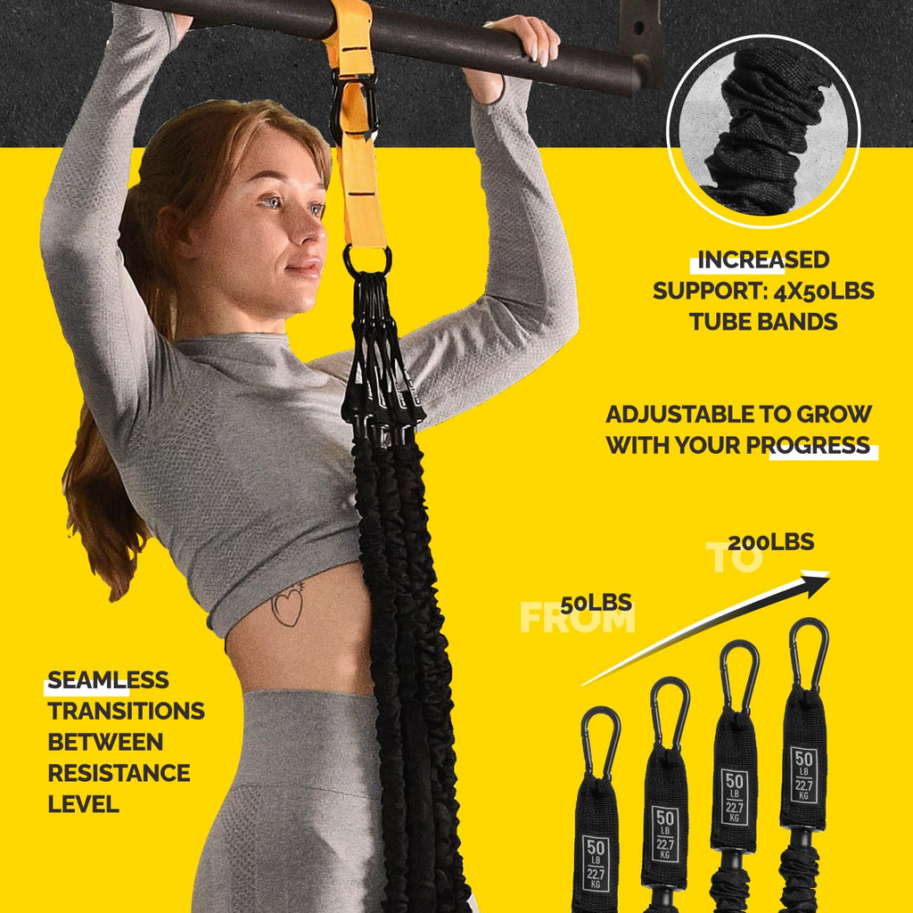 Merry & Bright: Adjustable Pull-Up Assist Bands – 50lb to 200lb Resistance