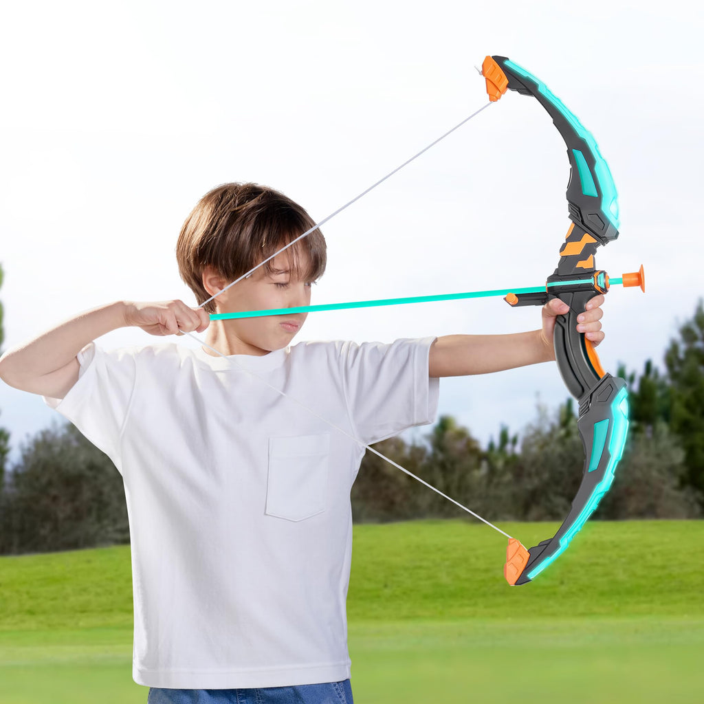 Merry and Bright Kids Archery Set – LED Bow with Suction Cup Arrows