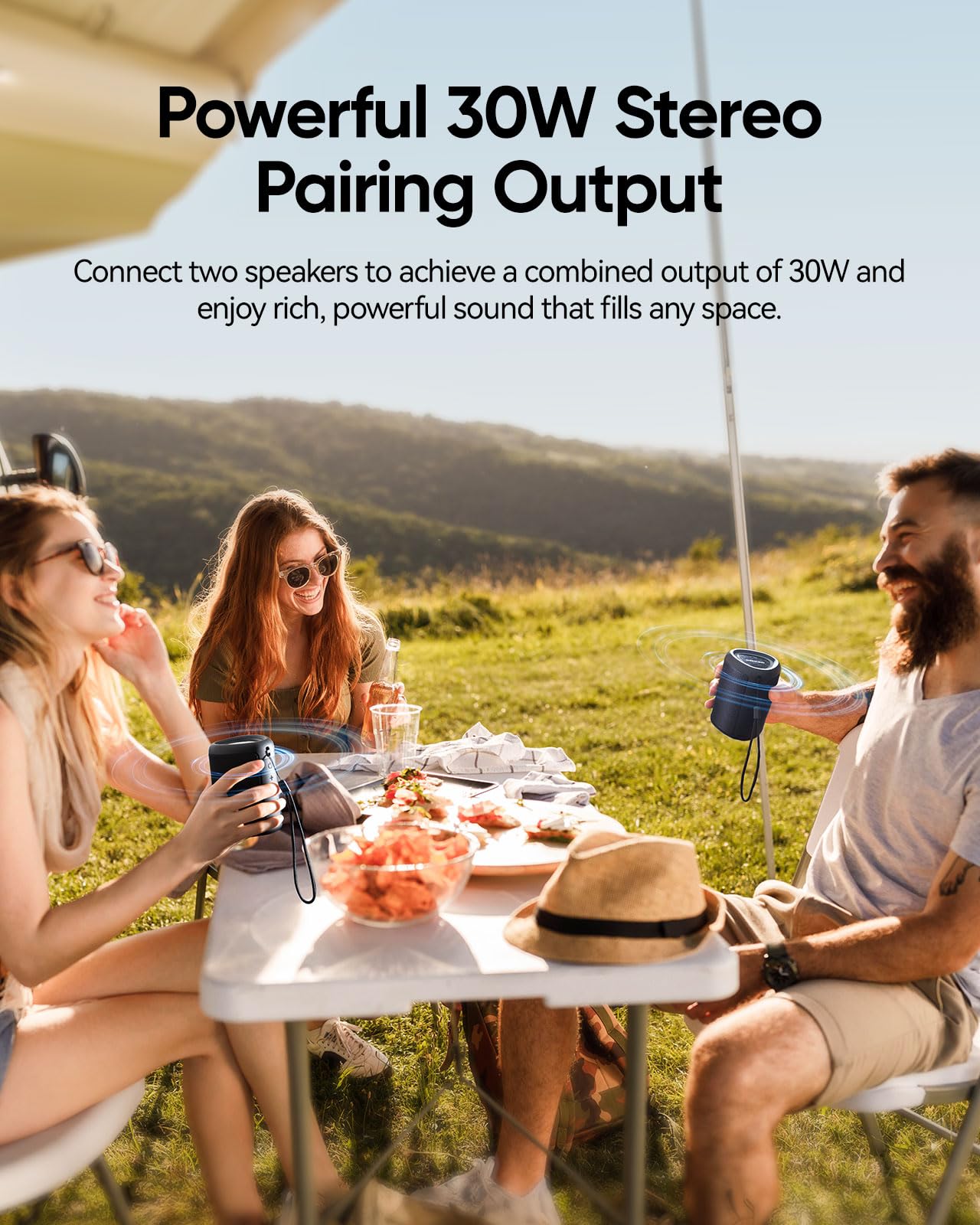Merry & Bright Portable Bluetooth Speaker with Lights