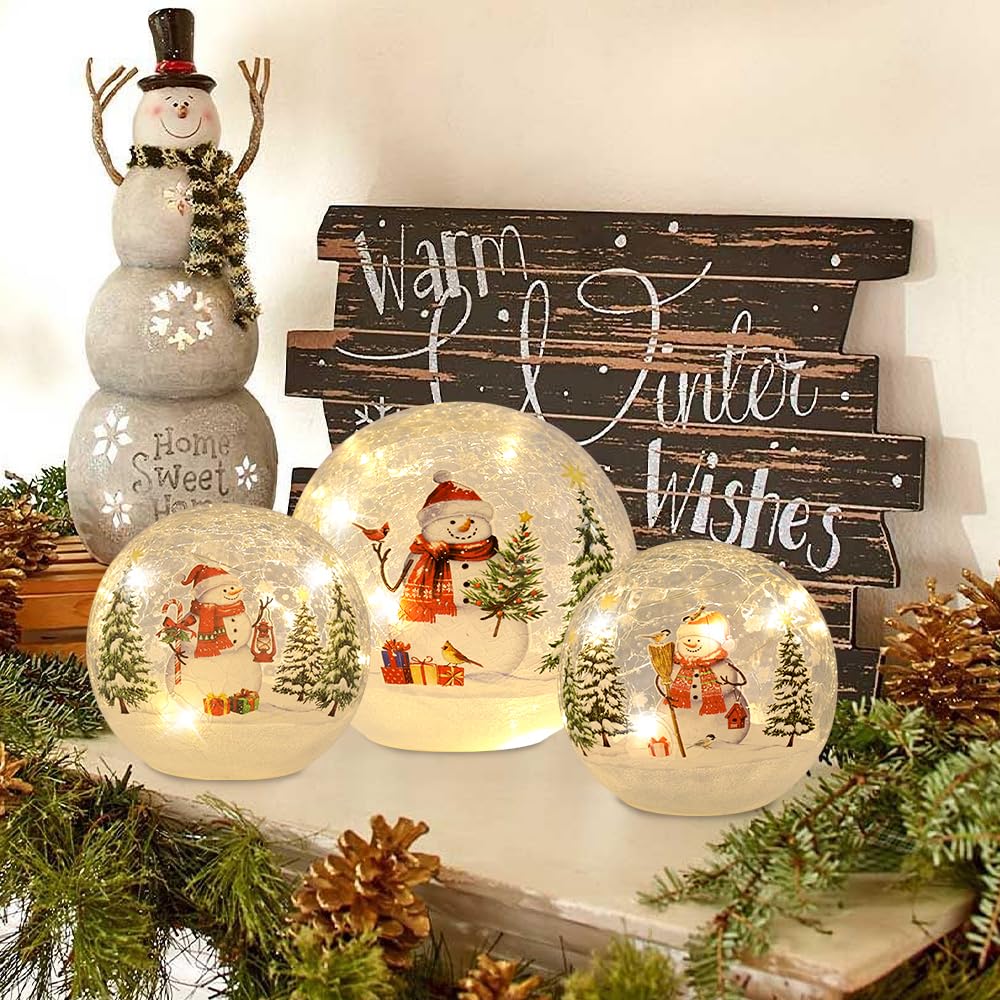 Merry & Bright: Golden Snow Globe Holiday Décor 3 Pack