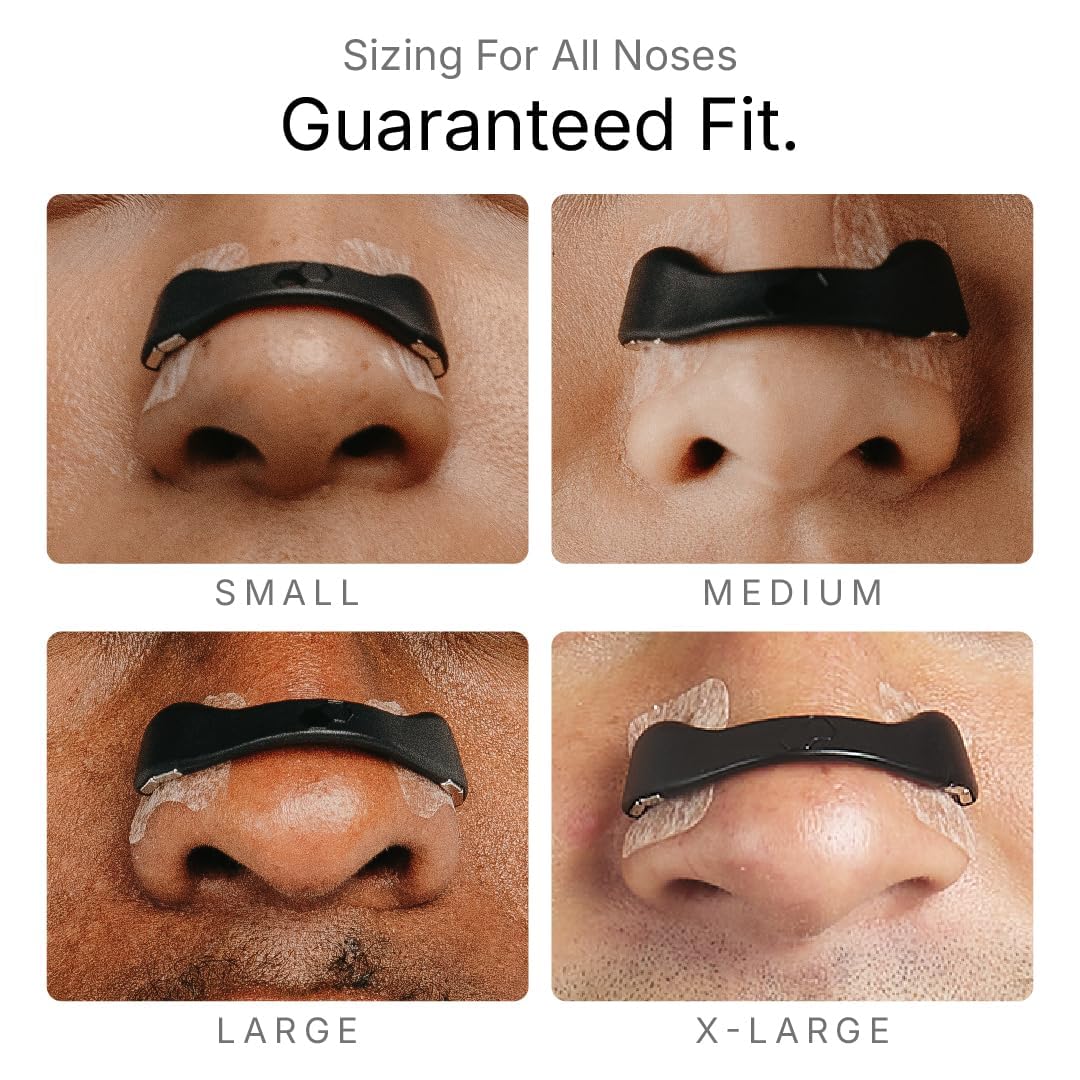 Merry & Bright Intake Breathing Nasal Strip Starter Kit (30 Count, Black)