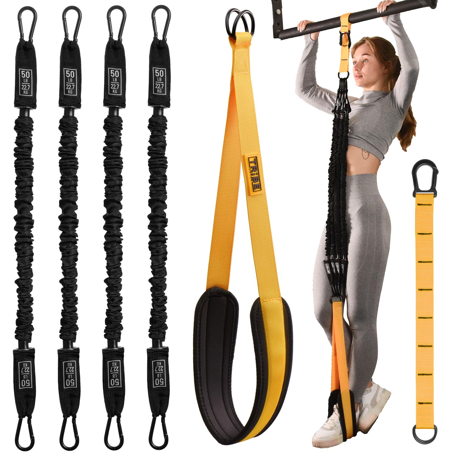 Merry & Bright: Adjustable Pull-Up Assist Bands – 50lb to 200lb Resistance