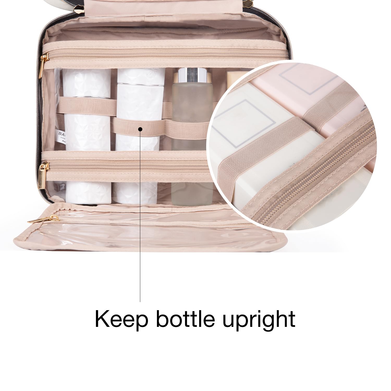 Merry & Bright Travel Toiletry Bag – Large Capacity Hanging Organizer